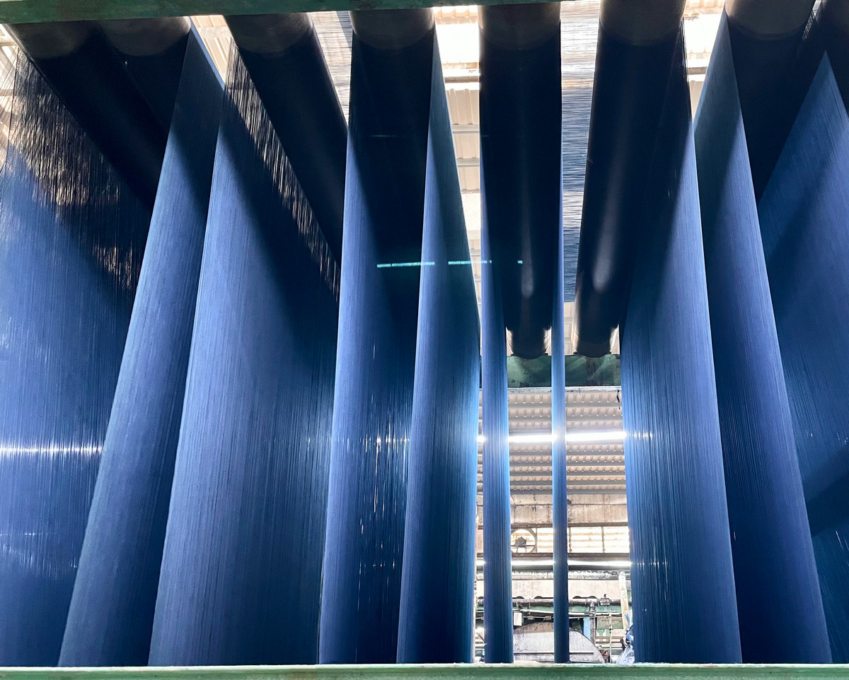 還原液體靛藍漿染過程